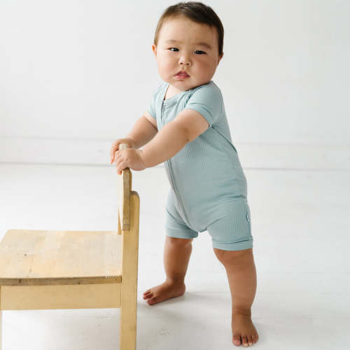 Stormy Ribbed Bamboo Viscose Shorty Romper
