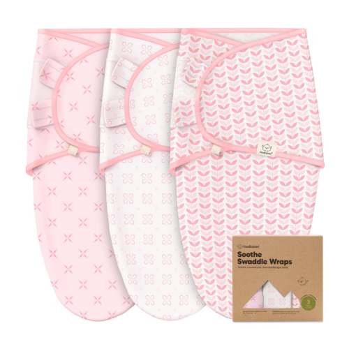 GOTS Certified, 100% Organic Cotton Soothe Swaddle Wraps, Set of 3
