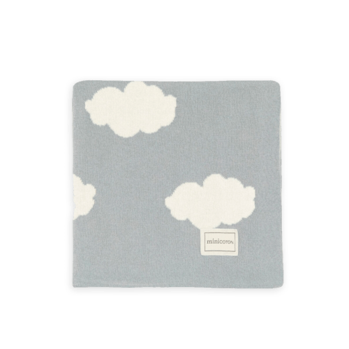 Blanket LEVI Blue Grey-Crudo · Minicoton