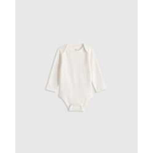 100% Organic Cotton Long Sleeve Bodysuit - Baby in White