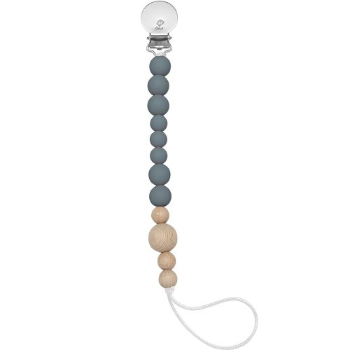 Loulou Lollipop Silicone Soother Pacifier Clip Binky Holder for Newborn and Baby - Color Block (Storm)