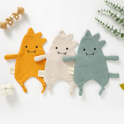 Tiny Alpaca | Organic Cotton Baby Comforter | 35x25cm | Gender Neutral | Dinosaur Collection  | Baby Shower Gift |