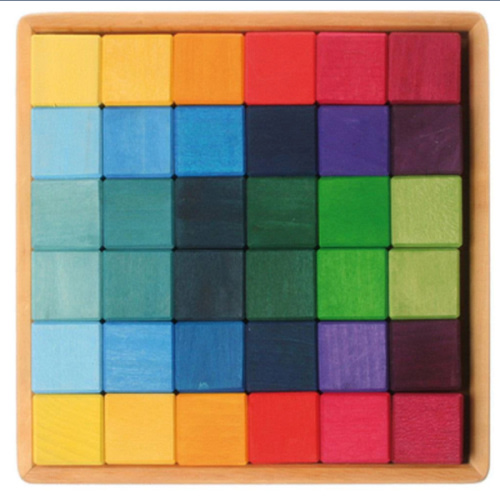 Rainbow Wooden Cubes