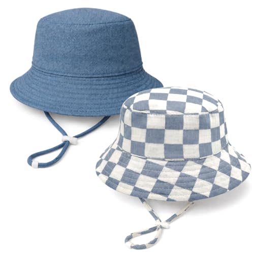 Baby Sun Hat Infant Toddler Summer Cotton Yarn Bucket Hat for Boys Girls