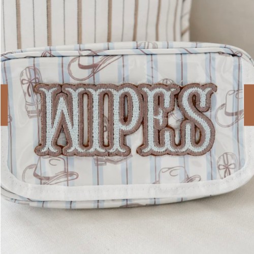 KENZKUSTOMZ - Wipes Pouch - Western Blues Clear Coat Bag