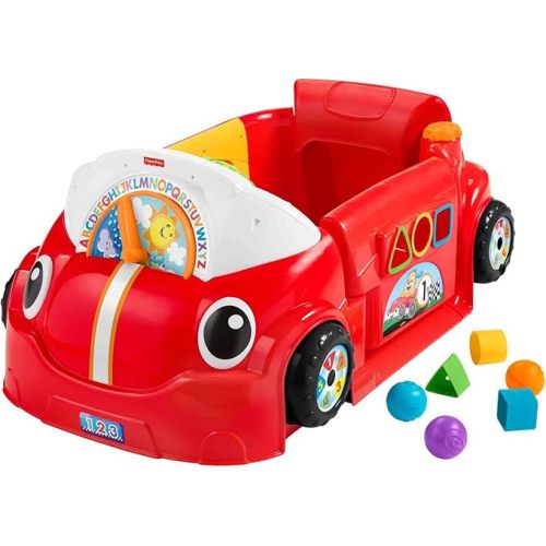 Fisher-Price Baby Toy Laugh & Learn Crawl Around Car Red Activity Center with Educational Music & Lights for Infants Ages 6+ Months (Amazon Exclusive)