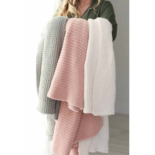 CuddleLane™ Luxe Waffle Blankets | Solids