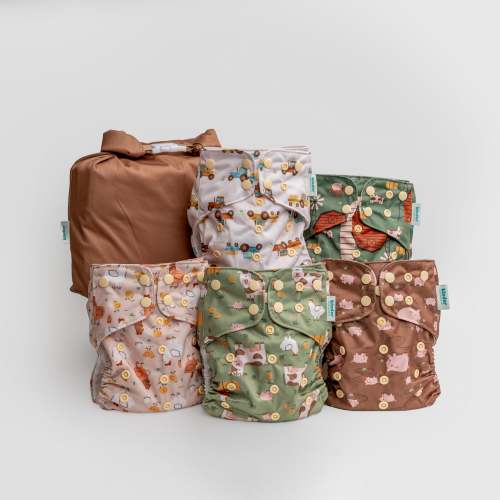 Farm Friends - Essential Pocket Diaper - Cloth Diaper Starter Bundle - – Kinder Cloth Diaper Co.