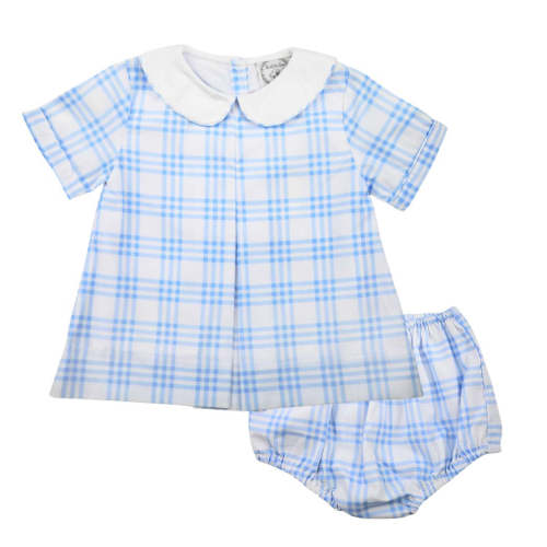 Blue Windowpane Swing Set – The Bella Bean
