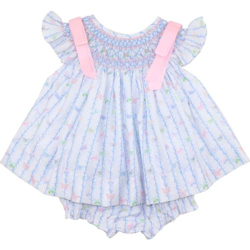 Smocked Butterfly Diaper Set