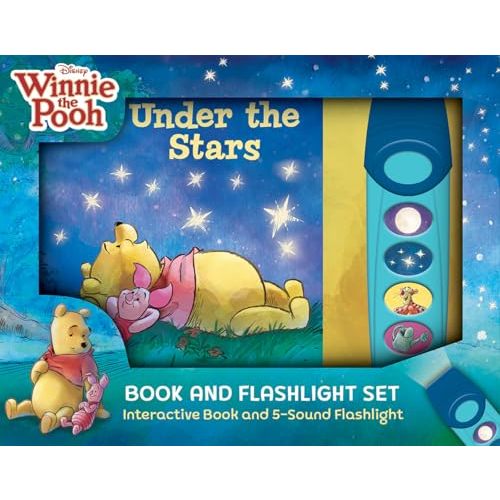 Disney Winnie the Pooh - Under the Stars Book and 5-Sound Flashlight Set - PI Kids