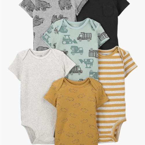 Simple Joys by Carter's Baby Boys' 6-Pack Short-Sleeve Bodysuit