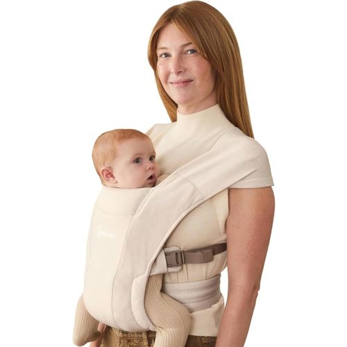 Ergobaby Embrace Newborn Baby Carrier for Infants 0-12 Months (7-25 lbs) - Ergonomic 2-Position Infant Carrier with Head and Neck Support, Hip-Healthy Positioning - Cream