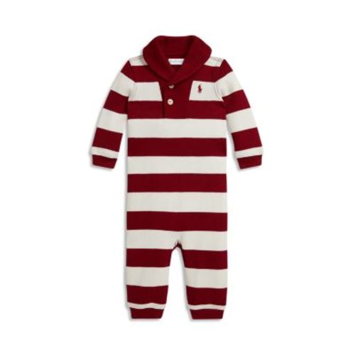 Polo Boys' Striped Estate Rib Cotton Coverall - Baby