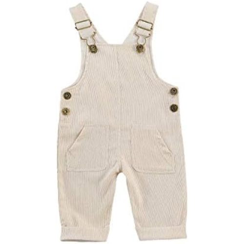 Ledy Champswiin Infant Boy Girl Overalls Gender Neutral Baby Solid Color Clothes Suspender Pants