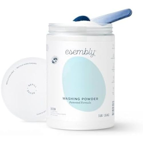 Esembly Laundry Washing Powder, 3lbs Refillable Cannister with Scoop