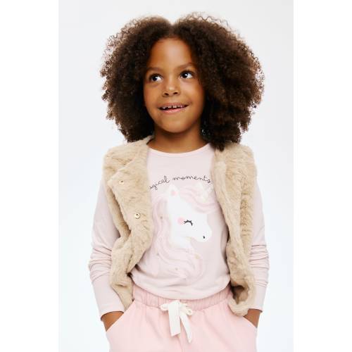 (Size 5-6) PRINTED JERSEY TOP