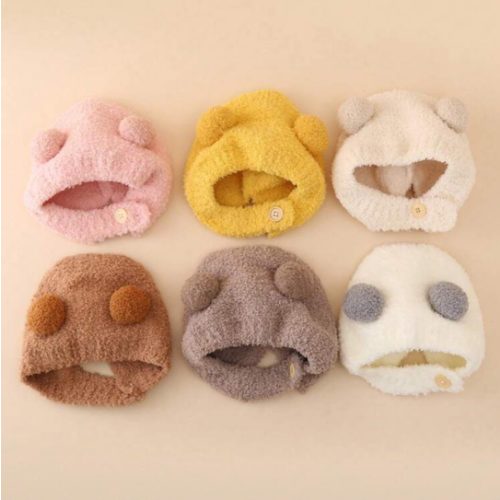 Infants Plush Winter Beanie Hats, For Baby Boys And Girls
