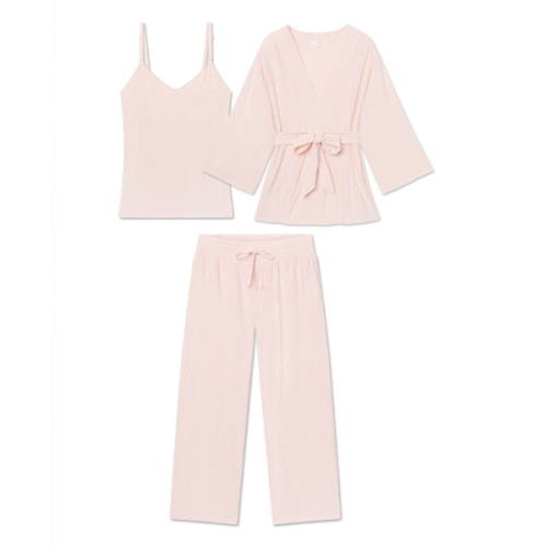 LAKE | Women | DreamModal™ Pajamas | English Rose Pencil Stripe Maternity Kimono Bundle