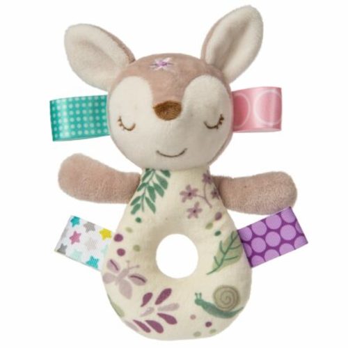 Taggies Flora Fawn Rattle – 6" - Mary Meyer Stuffed Toys