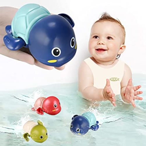 Bath Toys, 3 Pack Cute Swimming Turtle Bath Toy for Toddlers 1-3, New Born Baby Bathtub Water Toys, Preschool Toddler Pool Toys