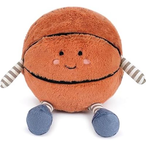 MON AMI Barclay Basketball 9-Inch Sports Plush Toy, Soft Stuffed Toy Gift