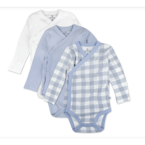 3-Pack Organic Cotton Long Sleeve Side-Snap Bodysuits | Honest Baby Clothing