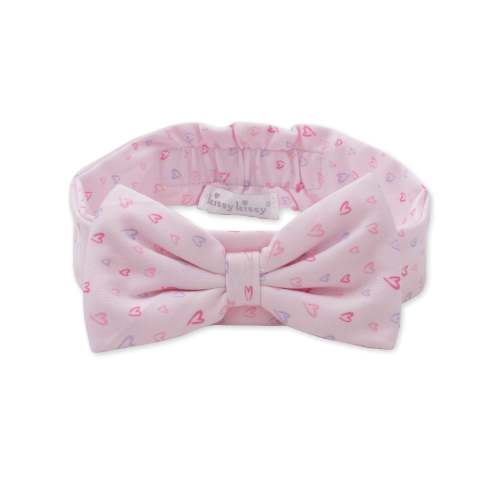 Kissy Sweethearts Pink Bow Headband