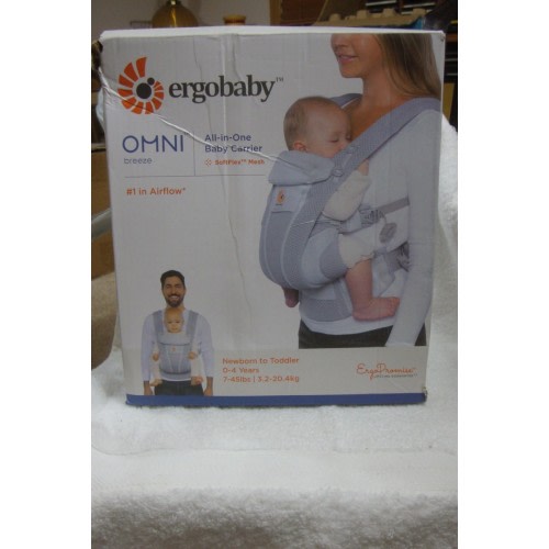 Ergobaby Omni Breeze Baby Carrier Pearl Grey Open Box