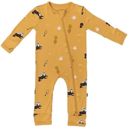 KYTE BABY Infant and Toddler Dual Zipper Romper, Ultra-Soft Rayon Made From Bamboo, Boys and Girls Clothing