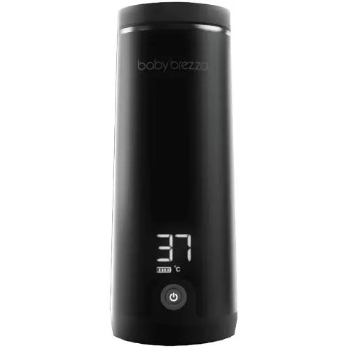 Baby Brezza SuperFast Portable Baby Bottle Warmer – 3x Faster - Travel Breastmilk Warmer and Formula Warmer - Safe, Even Heating - Up to 9oz - No Adapters, Black