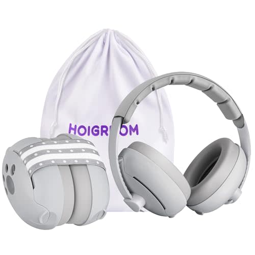 Baby Headphones for Noise, 2-in-1 Baby Ear Muffs Noise Protection | Baby Noise Cancelling Headphones for Ages 0-48 Months, 24dB Baby Hearing Protection Earmuffs for Outdoor, Sleep, Airplane