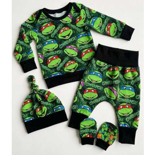 TMNT Baby Tee, Pants, Beanie&nbsp;& Mitts Set