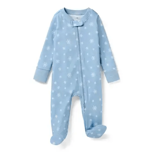 Baby's Pima Romper in Periwinkle Wonderland 6-9 M