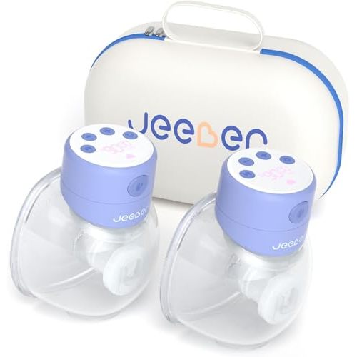Wearable Breast Pump, Hands-Free, Double Electric Pump | Hands-Free Design, 19/21/24mm Flanges, Low Noise, Comfortable Fit, Carrying Handbag