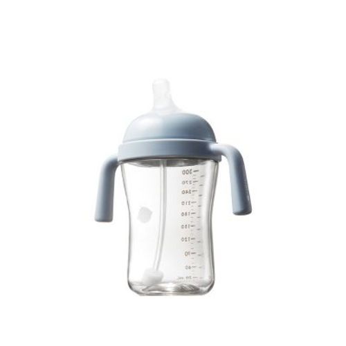 Bc Babycare Baby Toddler Straw Sippy Cup 10 oz BPA-Free PPSU Weighted Straw Drinking Cup 6 Months Up Blue/1 pack