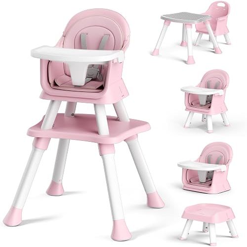 Kinder King 8 in 1 Baby High Chair for Babies and Toddlers, Booster Chair