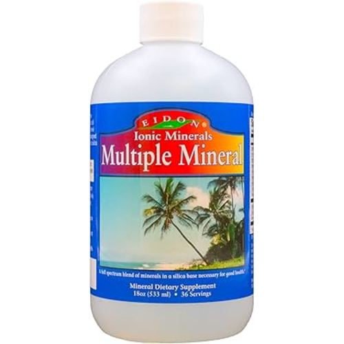 Eidon Multiple Minerals Supplement - Ionic Trace Mineral Drops for Water, Natural Liquid Vitamins to Support Heart Health and Hydration, Bioavailable, No Additives or Preservatives - 18 oz