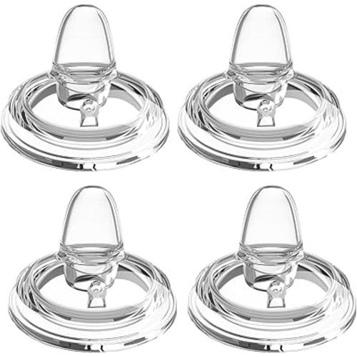 Sippy Spout Nipples for Philips Avent Natural Baby Bottles, Trainer Sippy Cup 100% Food Grade Silicone Soft Nipple, 6m+, Pack of 4