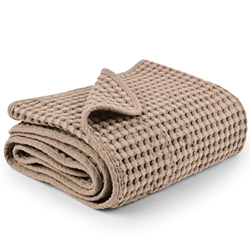 Waffle Baby Blankets, Nursery Blankets for Boys Girls, Swaddle Blankets Neutral Soft Lightweight Toddler and Kids Throw Blankets(Clay)