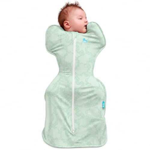 Love to Dream Swaddle Up Organic Baby Sleep Sack | 1.0 TOG, 8-13lbs, Dot | Arms Up Swaddle Secure Fit Helps Baby Self-Soothe, Sleep More, Calm Startle Reflex, Newborn Essential 68–75F Wearable Blanket