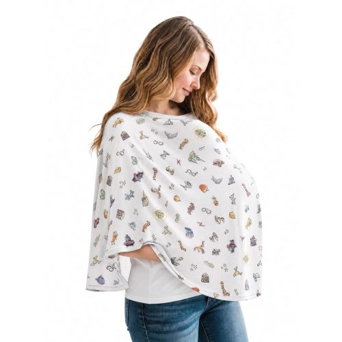 Copper Pearl Nursing Cover for Breastfeeding – Multi-Use Baby Car Seat Canopy, Stroller Shade & Breast Feeding Wrap for Women, Stretchy Breathable Carseat Shawl for Boy or Girl, Wizarding World