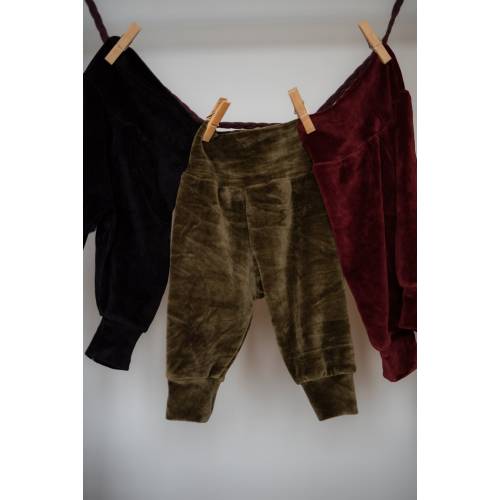 Velvet Baby Pants - organic cotton velvet cuteness for little legs - baby joggers