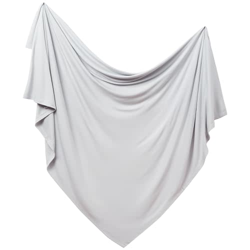 PurComfy Supersoft Swaddle Blanket, Premium Bamboo Viscose Baby swaddling Blankets for Newborns, Lightweight & Breathable Swaddle Blankets for Boys and Girls, 47” x 47”, Neutral Baby Essentials