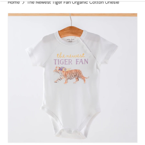 The Newest Tiger Fan Organic Cotton Onesie – zukababy