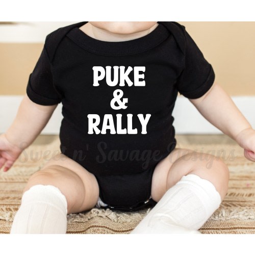 Puke and Rally Baby Onesie®, Funny baby bodysuits, Baby shower gift, Gender neutral Unisex onesies®, Baby boy gifts