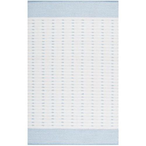 Martha Stewart - MSR9625 - Indoor Handwoven Accent Rug - Light Blue/Ivory - 4'x6'