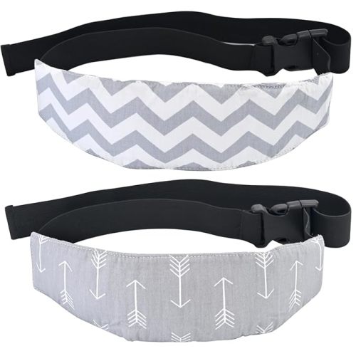 Luckyiren Head Support for Baby Car Seat, Straps with Pillow Support Band, Neck Relief Headrest for Stroller, Slumber Sling Sleep Positioner for Toddler Infants Child Children Kids