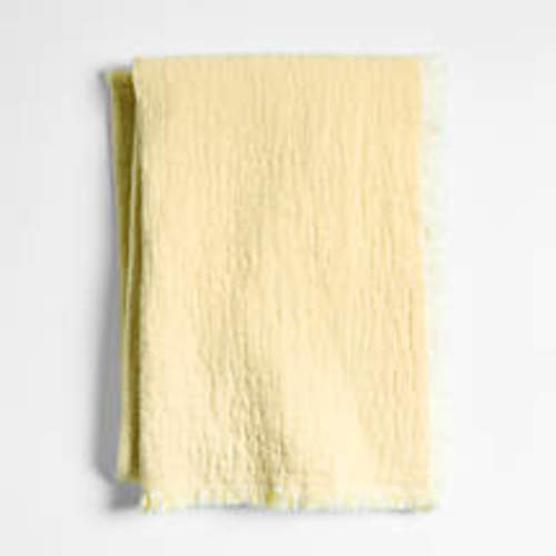 Supersoft Straw Yellow Organic Cotton Gauze Kids Throw Blanket