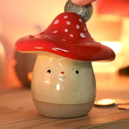 Toadstool Bank Money Box